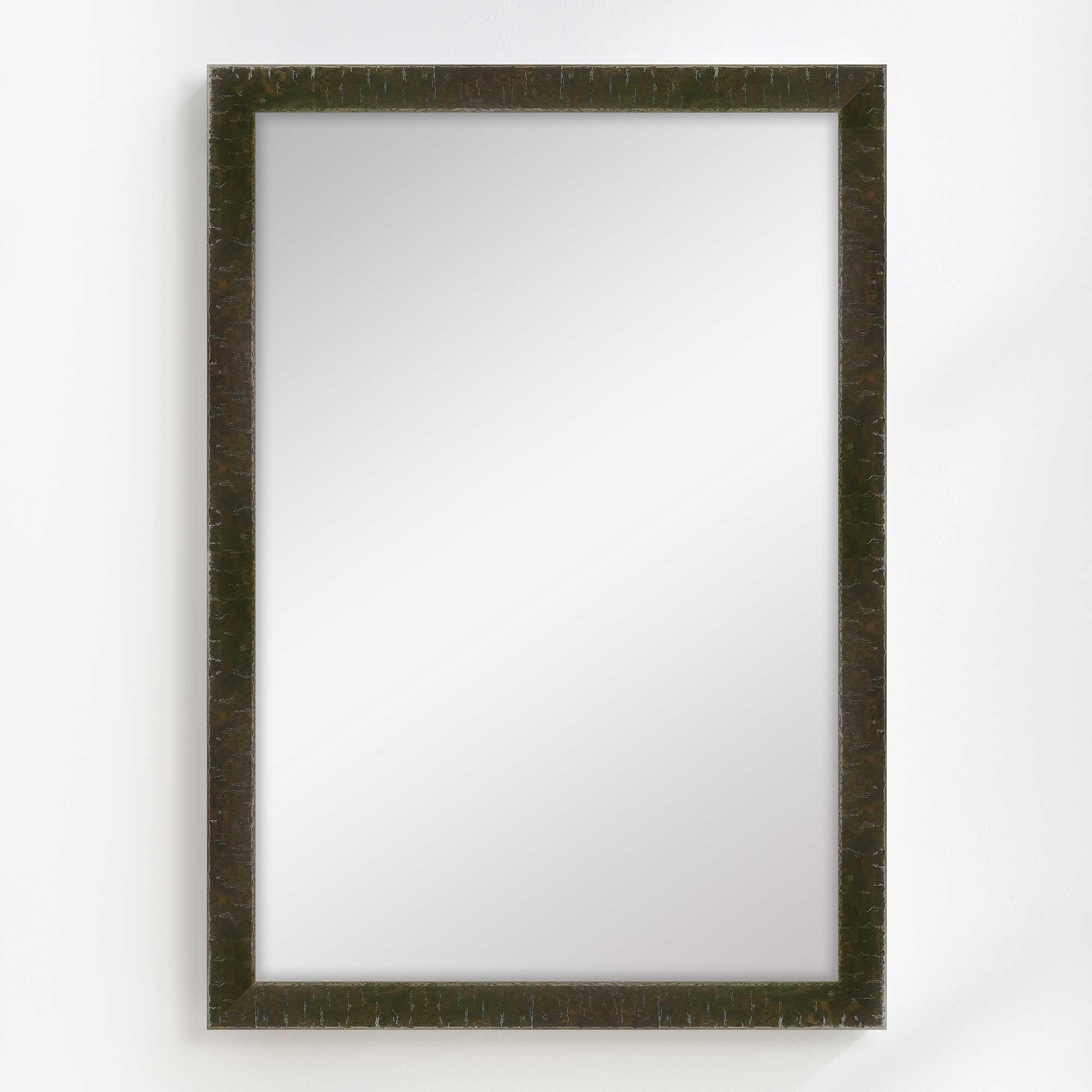 Dark Charcoal Rustic Wall Mirror - Handcrafted Wood Frame, Vintage Home Decor for Living Room, Bedroom, Entryway | Perfect for Farmhouse, Industrial & Boho Style Interiors