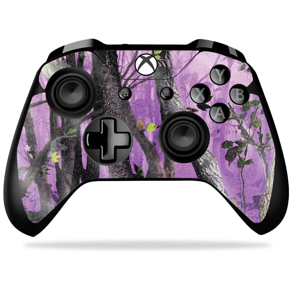 MightySkins Glossy Glitter Skin Cover for Microsoft Xbox One X Controller - Purple Tree Camo | Protective & Durable High-Gloss Finish | Easy to Apply & Remove | Made in USA | Perfect for Gaming, Customization & Gift Giving