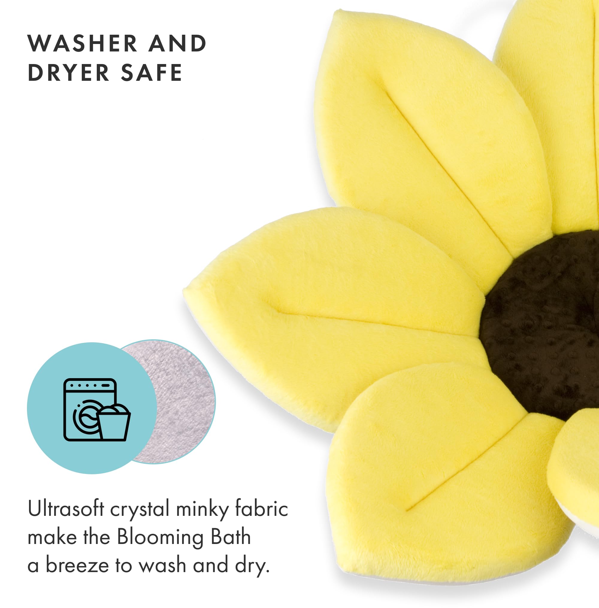 Original Blooming Bath Baby Bathtub Seat - Soft Newborn to Toddler Bath Support (0-6+ Months) - Washable Flower-Shaped Infant Tub with Scrubbie - Essential Baby Bathing Must Haves - Perfect for Safe & Comfortable Bath Time at Home or Travel