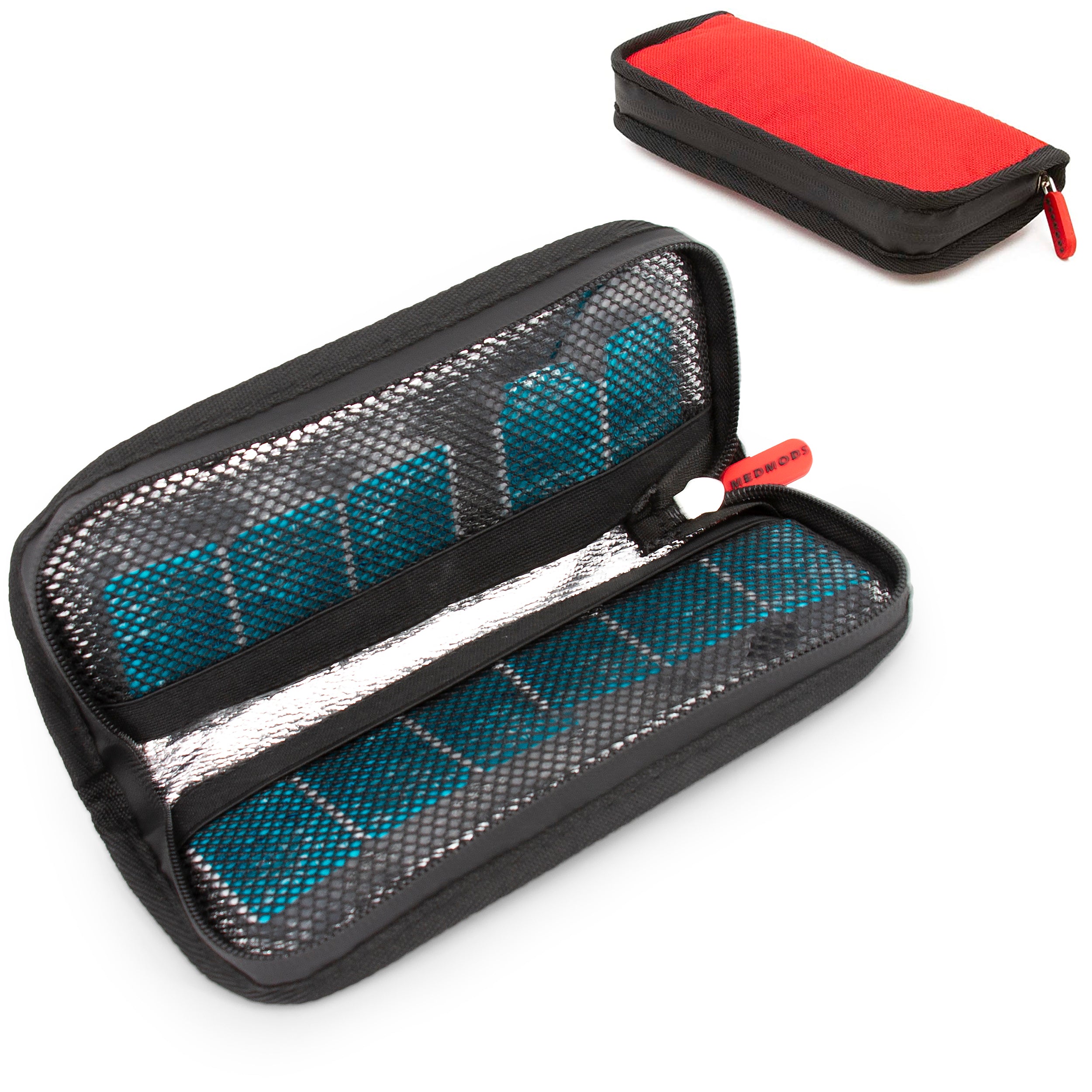 CASEMATIX Compact Travel Case for Contact Lenses - Holds 24 Daily Contacts with Insulated Left & Right Storage - Includes Contact Lens Case - Perfect for Travel, Gym & On-the-Go Use
