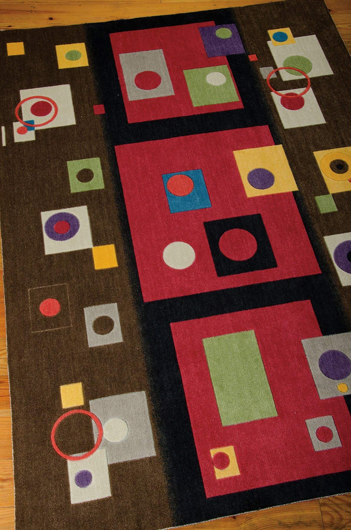 Nourison Modern Art Chestnut 4' x 6' Area Rug - Easy Cleaning, Non-Shedding, Stain Resistant for Bedroom, Living Room, Dining Room & Kitchen | Soft & Durable Indoor Floor Covering for Home Decor (4x6)