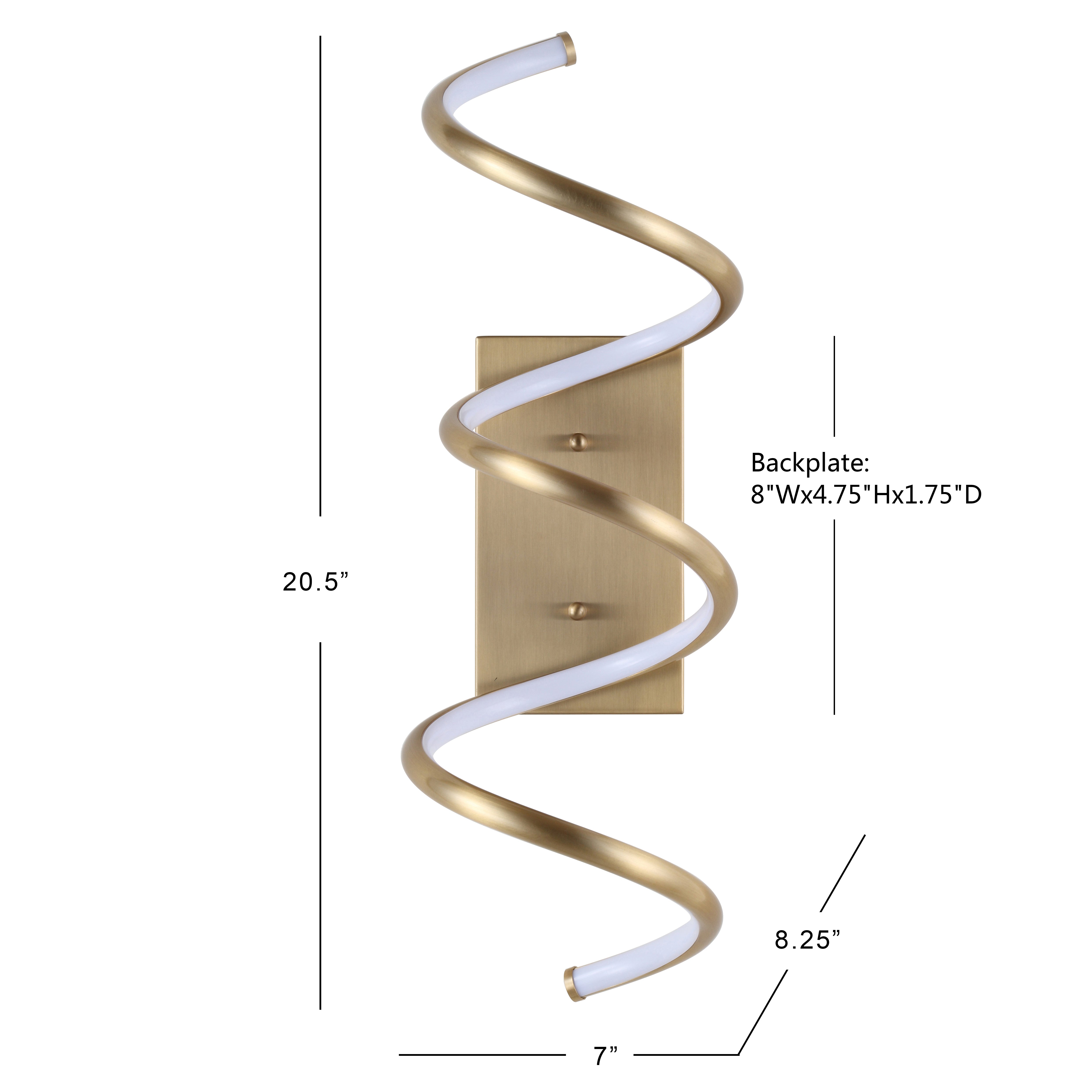 Modern Metal Integrated LED Vanity Light Sconce - 7 Light Bathroom Mirror Lighting Fixture for Bedroom, Dressing Room & Makeup Area