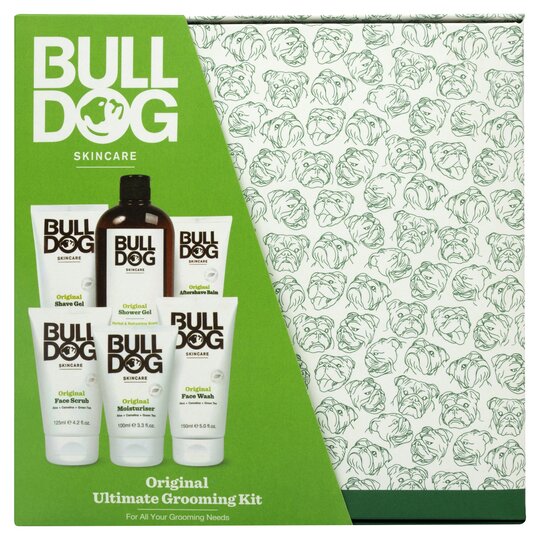 Bulldog Skincare Original Ultimate Grooming Kit - 6 Piece Set for Men | Complete Face & Beard Care | Daily Skincare Routine | Perfect Gift for Him