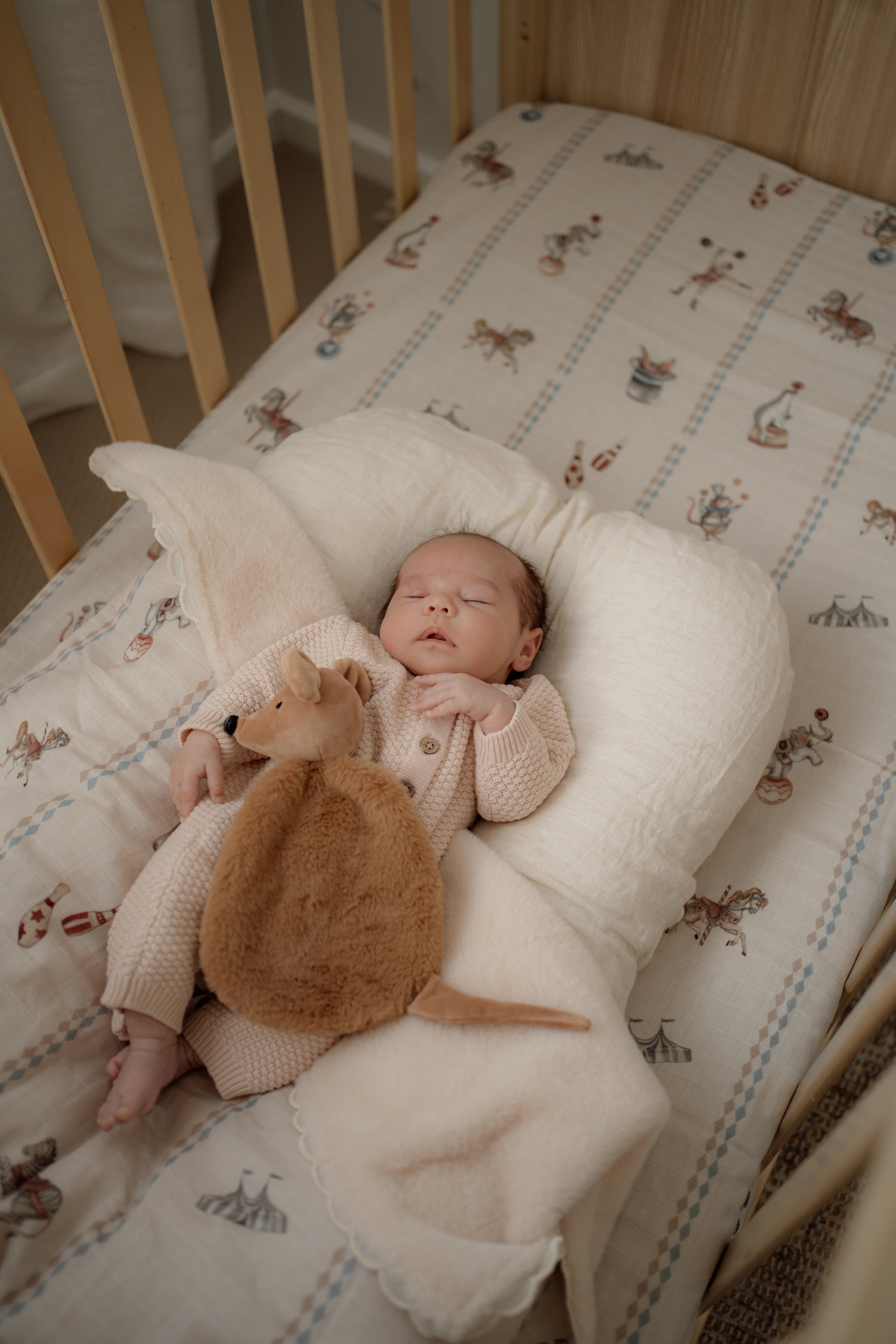 Pop Ya Tot Organic Muslin Cot Sheet - Soft Breathable Baby Crib Bedding for Nursery & Travel - Le Cirque Collection | Perfect for Newborns, Toddlers & Daycare Use