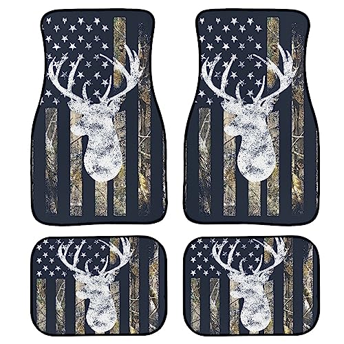 Camo Buck Deer American Flag