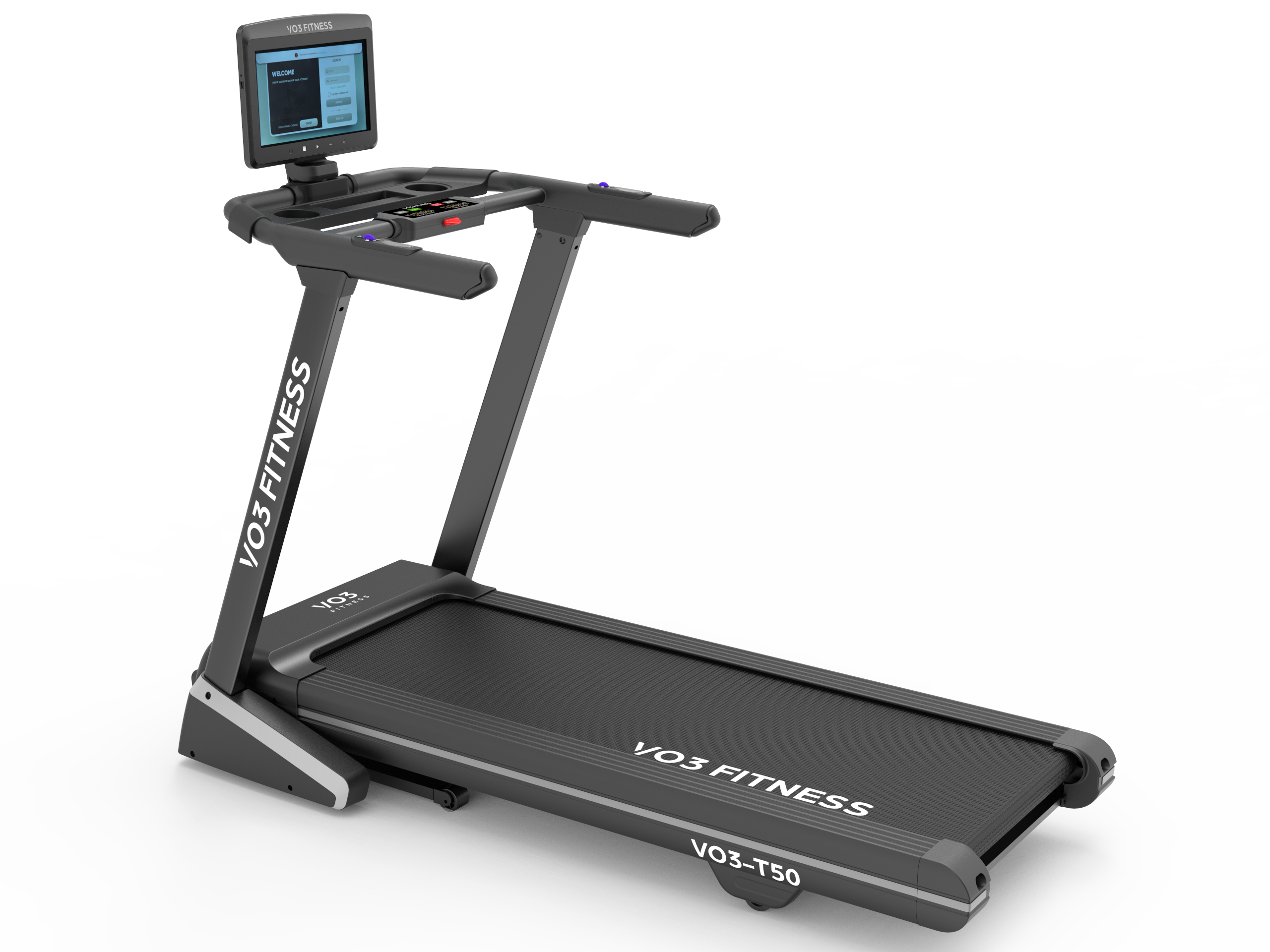 VO3 Fitness T50e Folding Treadmill - Compact Home Gym Equipment for Running & Walking | Perfect for Small Spaces & Apartment Workouts