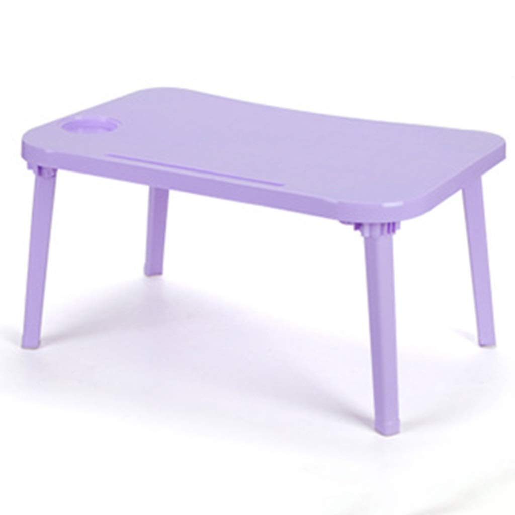 Purple Foldable Home Office Desk for Small Spaces & Bedrooms - Easy Setup