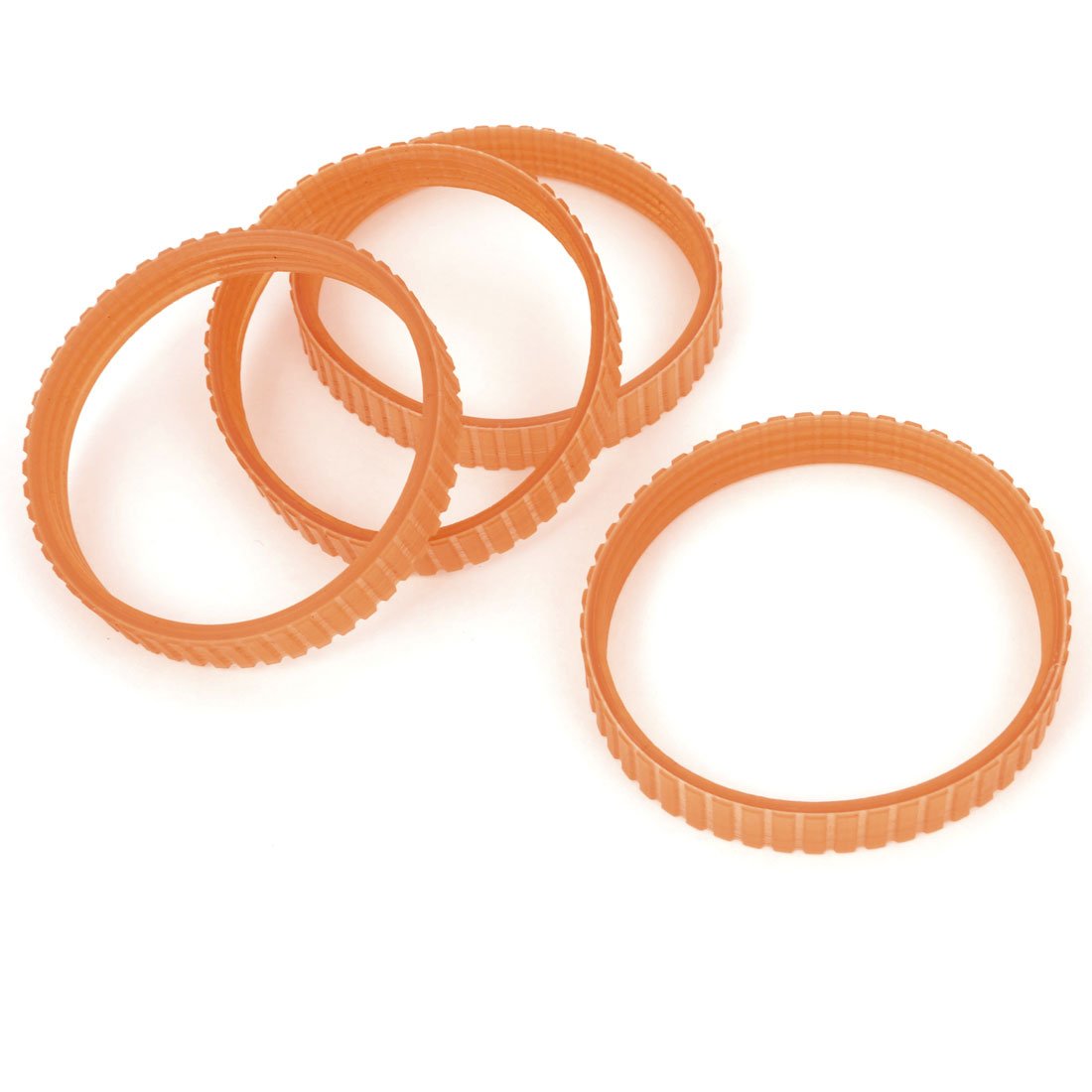 4 Pcs Orange Rubber Electric Planer Drive Belt 220mm - Replacement Power Tool Accessory for Woodworking & DIY Projects | Fits Most Electric Cutting Machines