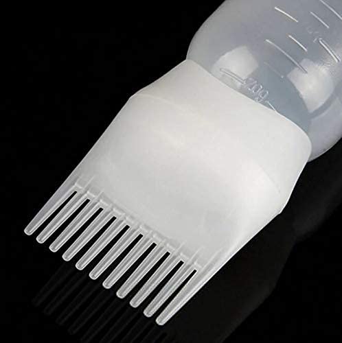 Honest Hair Oil Bottle 120ml - Plastic Dye Applicator Brush & Styling Tool for Hair Coloring (White) | Perfect for Salon Professionals & At-Home Hair Care