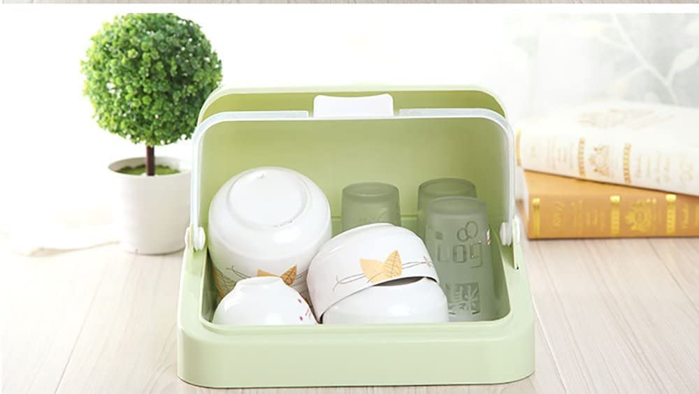 Sadiyamo Baby Bottle Drying Rack with Anti-Dust Cover - Storage Organizer for Baby Bottles, Tableware & Bread - Perfect for Nursery, Kitchen Countertop & Dish Drying Station