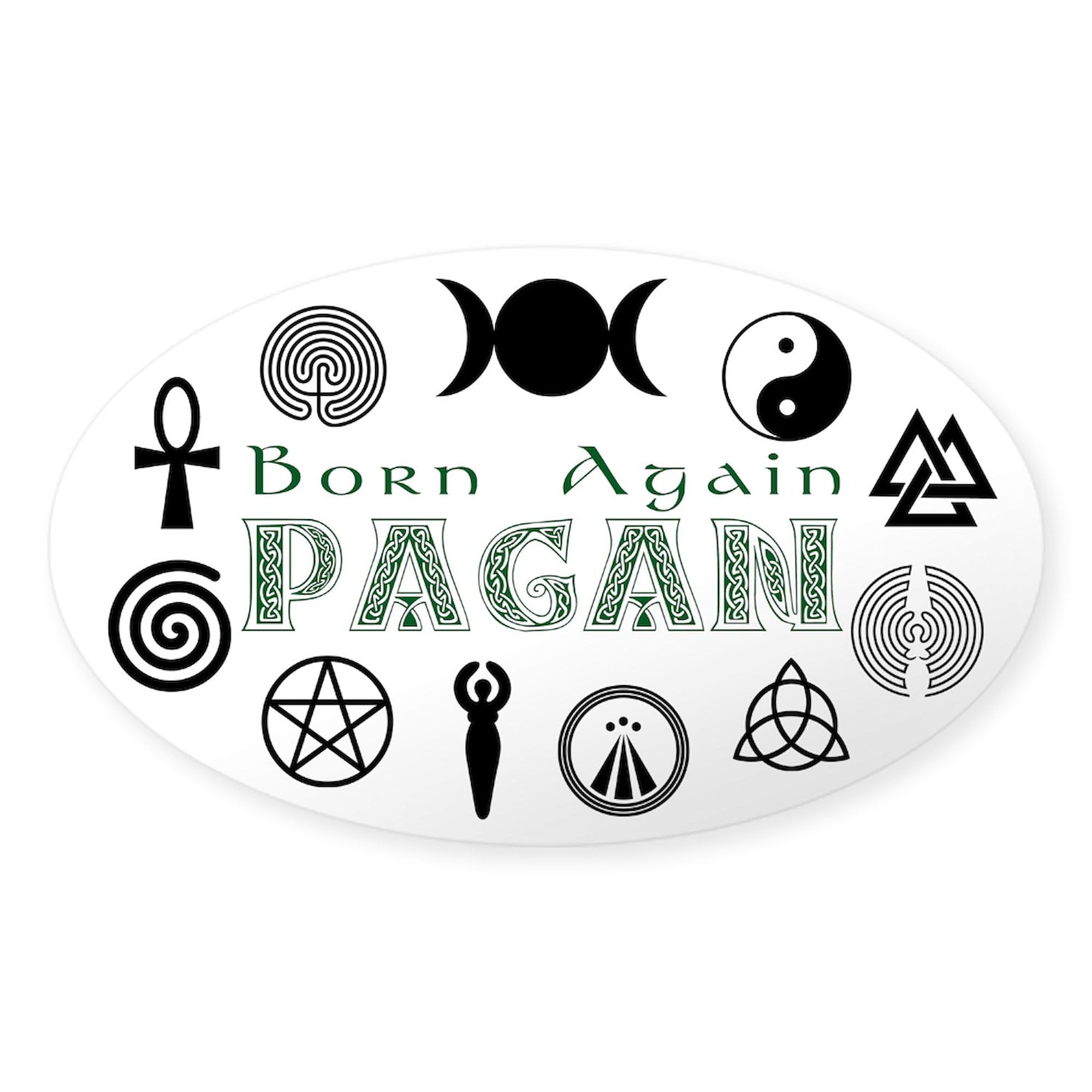 Born Again Oval Car Bumper Sticker - Religious Decal for Vehicles