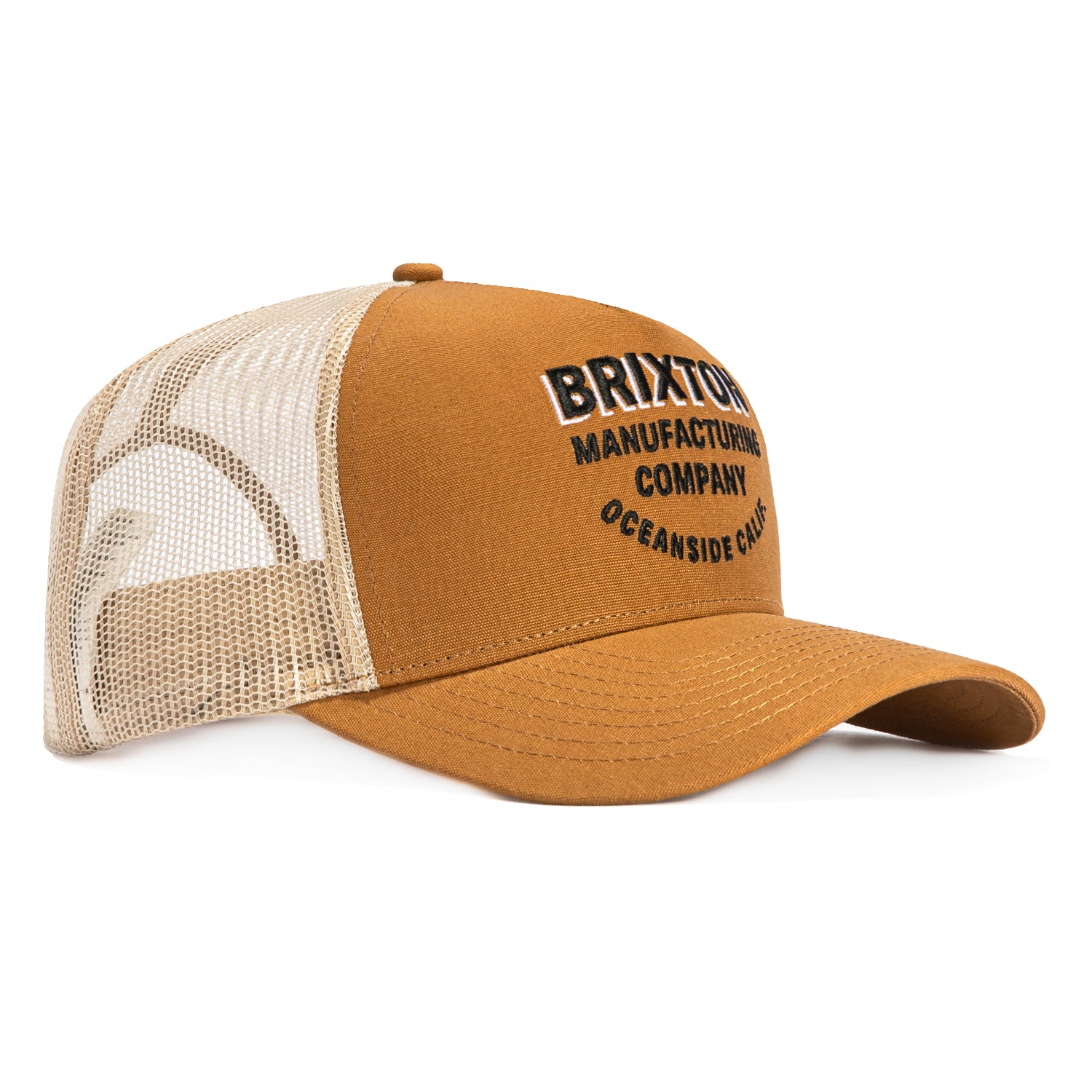 Brixton Redoubt Mesh Snapback Trucker Hat - Brown | Adjustable & Breathable for Outdoor Activities, Sports & Casual Wear