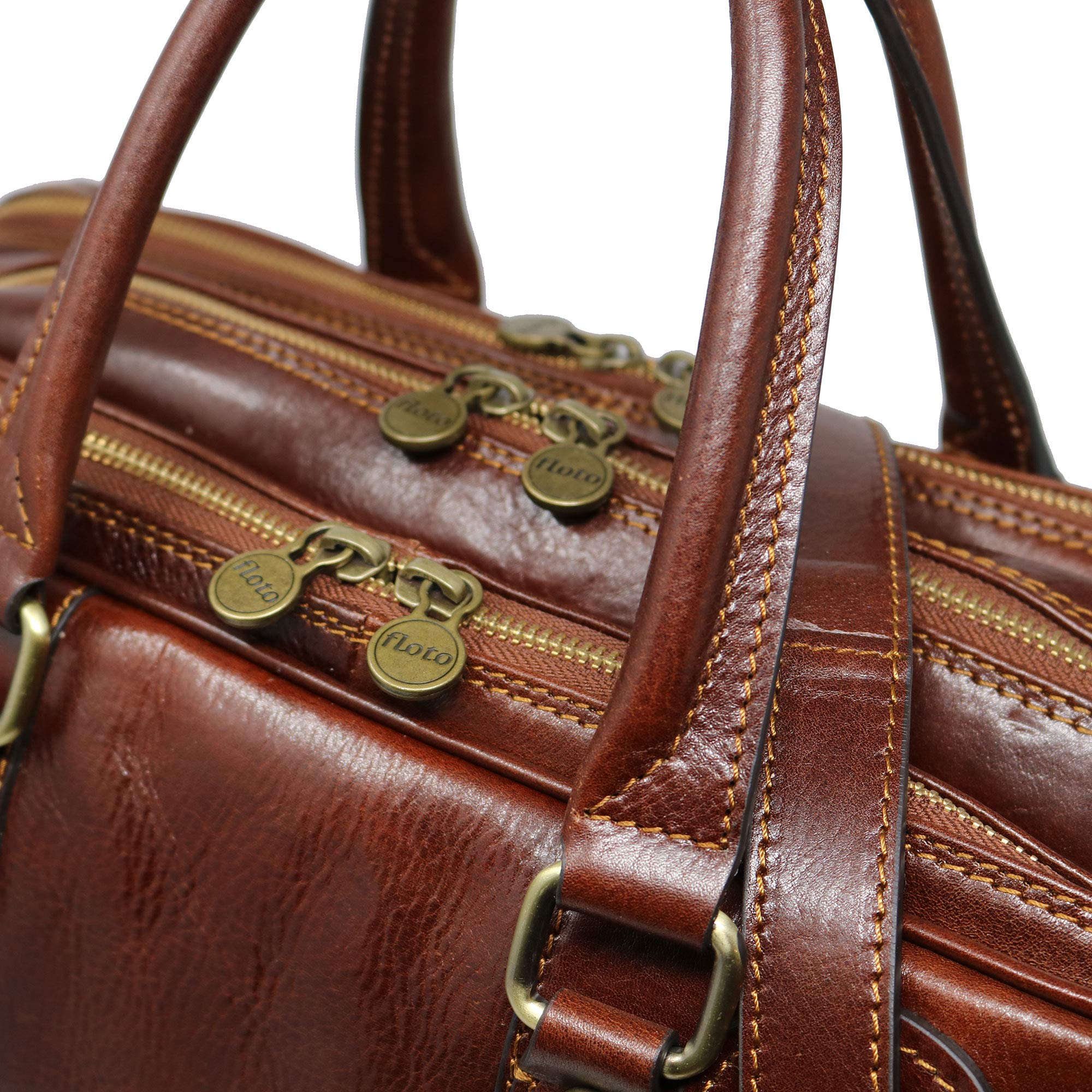 Premium Genuine Leather Laptop Briefcase for Men & Women - Floto Firenze Professional Computer Messenger Bag for Work, Business Travel & Office Commute
