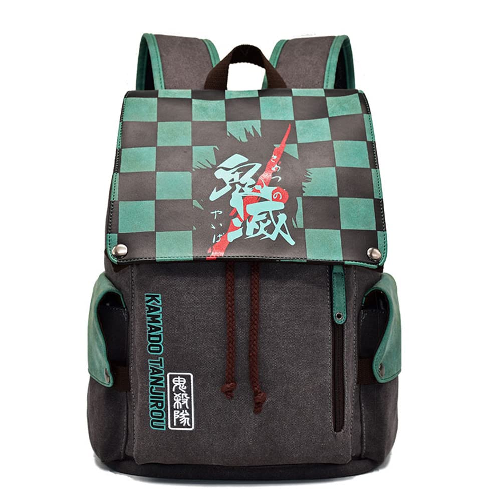 Lukvuzo Japanese Anime Backpack - 3D Printed Canvas Shoulder Bag for Laptops & School - Cute Daypack for Anime Fans & Cosplay Enthusiasts | Perfect for Conventions, College & Everyday Use