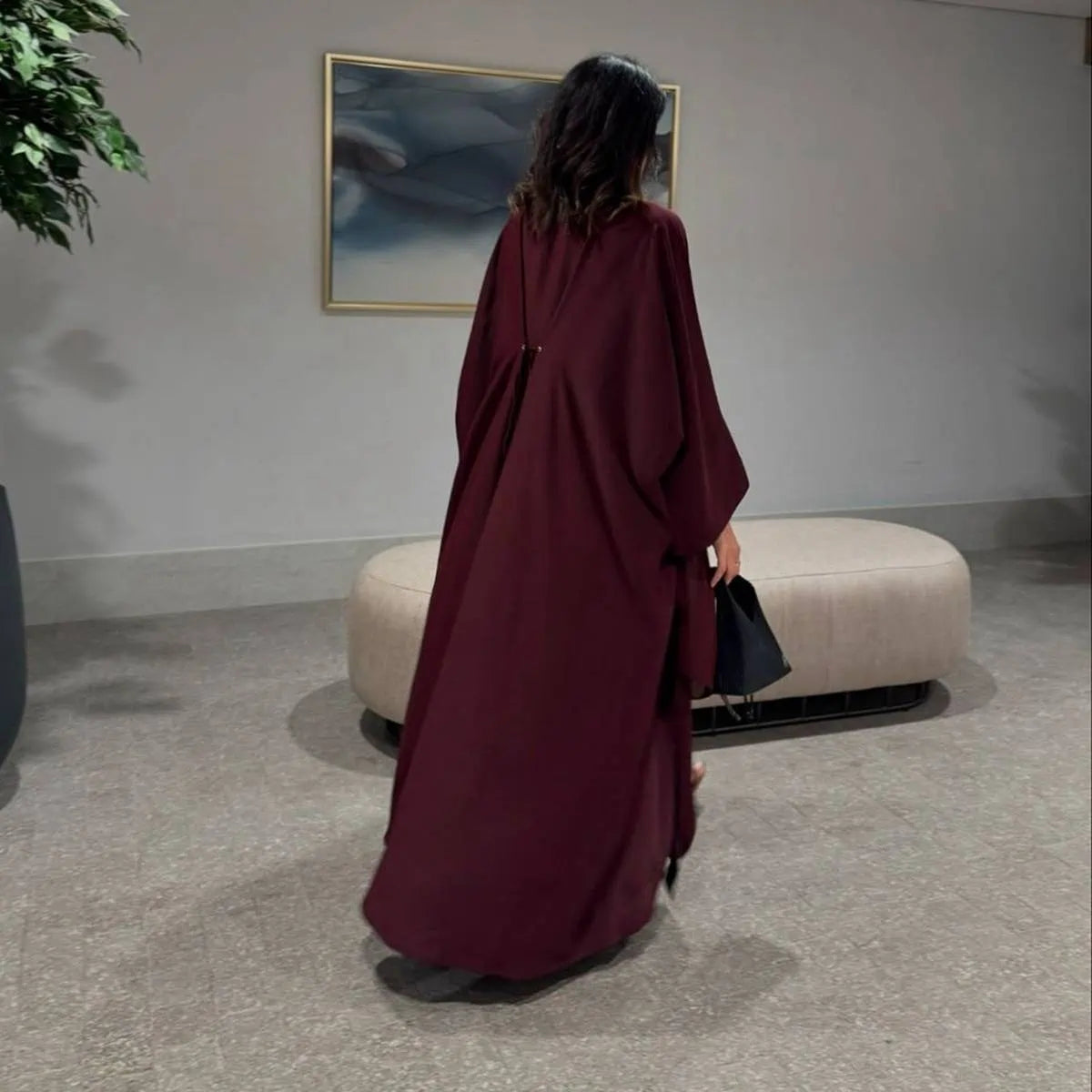 Elegant Wrinkle-Resistant Cardigan Open Abaya Dress #25174 - Perfect for Modest Fashion, Prayer Wear & Casual Outfits