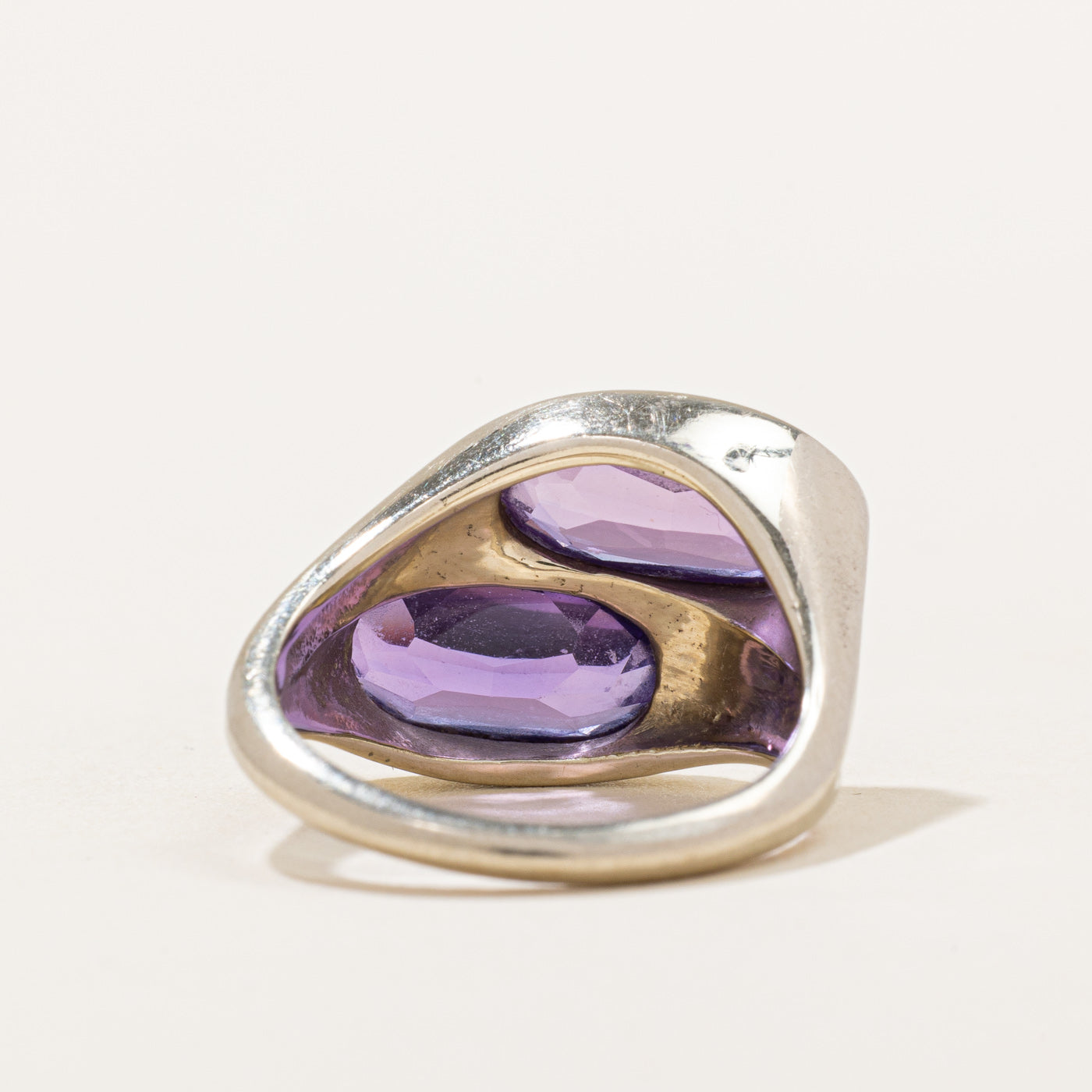 Luxury Synthetic Purple Sapphire Cocktail Ring - 4.20ctw Elegant Statement Jewelry - Size 5.75 - Perfect for Evening Parties, Weddings & Special Occasions