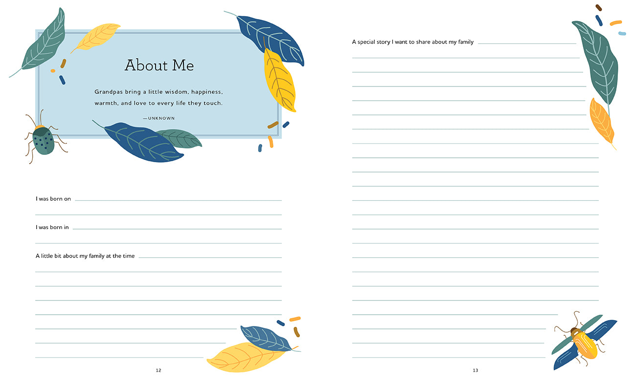 Grandfather's Words of Wisdom Journal - Inspirational Keepsake Book for Life Lessons, Family Memories & Legacy Writing - Perfect Gift for Grandparents, Fathers & Special Occasions