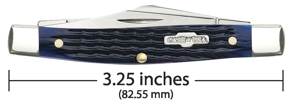 Premium CASE KNIVES Blue Bone Rogers Corn Cob Jig Medium Stockman Pocket Knife #02806 - Perfect for Camping, Hunting & Everyday Carry (EDC)