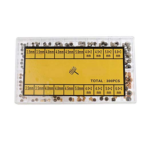 300pcs Watch Repair Tool Kit - Gold & Silver Dome/Flat Head Screws for Clock & Watchmakers | Replacement Parts for Watch Maintenance & DIY Fixes (Perfect for Watch Repair Shops, Hobbyists & Jewelry Making)