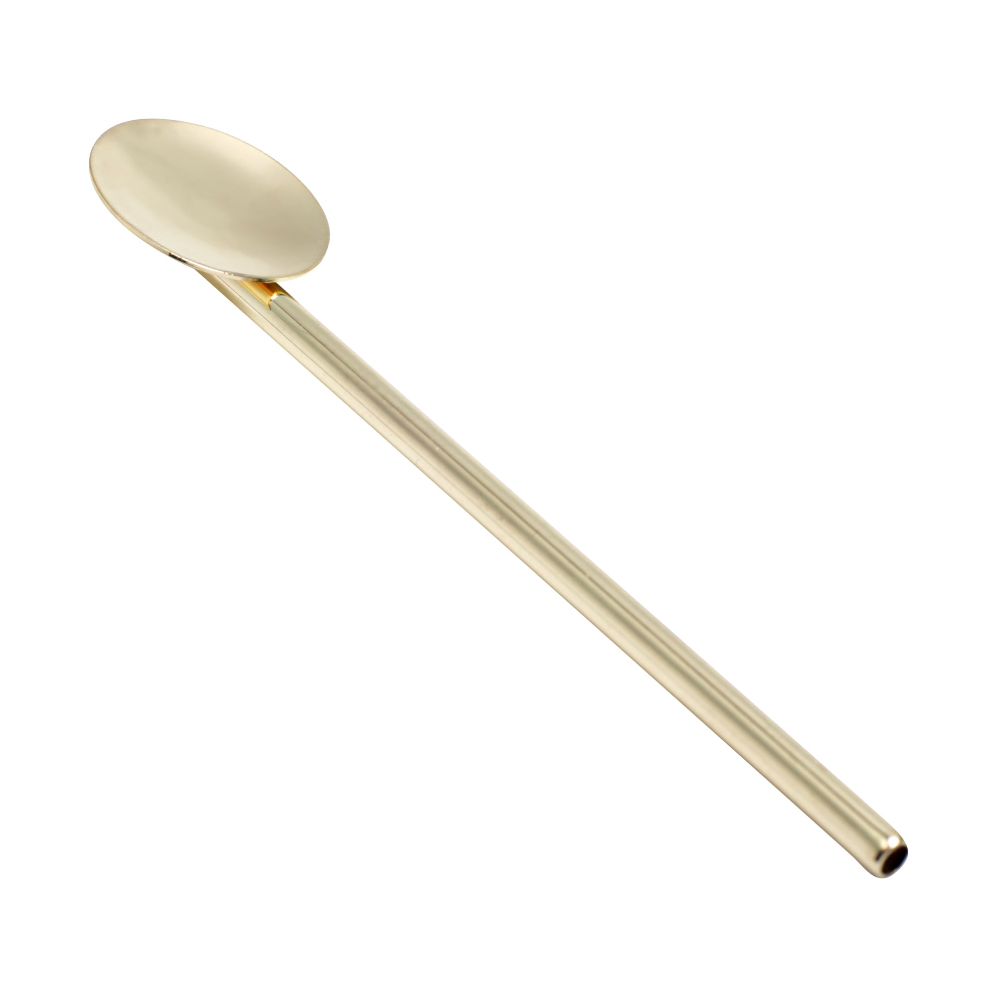 Gold Plated Stainless Steel Julep Spoon Straws - Set of 2 | Elegant Bar Accessories for Cocktails, Mint Juleps & Iced Beverages | Perfect for Home Bars, Parties & Southern Entertaining