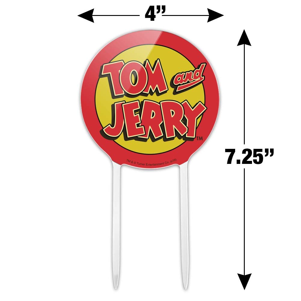 Tom and Jerry Acrylic Cake Topper - Custom Wedding, Anniversary, Birthday & Graduation Party Decorations - Perfect for Dessert Table Centerpieces and Cake Decorating