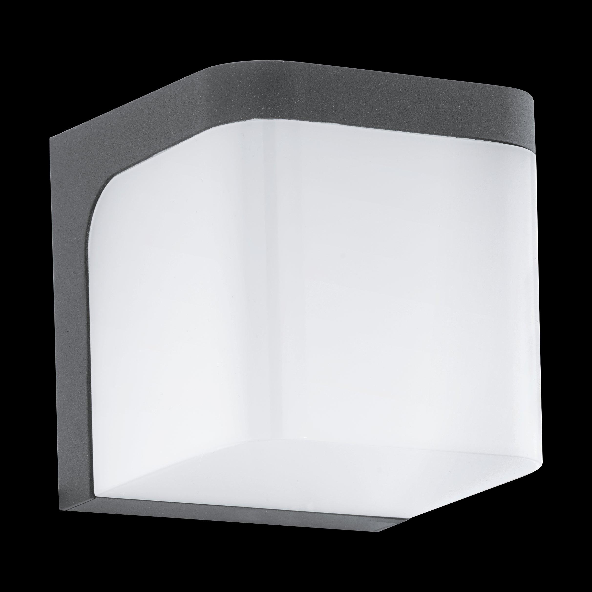 Eglo Jorba Grey LED Outdoor Wall Light - Waterproof IP44 - Modern Exterior Lighting for Patio, Garden, and Porch