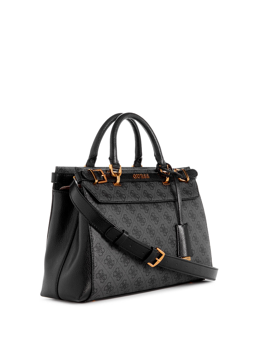 Luxury Black Logo Sestri Satchel Bag for Women - Elegant Leather Handbag for Work, Travel & Everyday Use