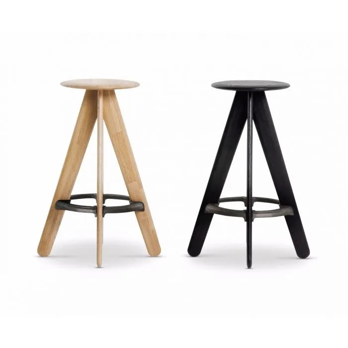 Modern Wooden Slab Bar Stool - Rustic Industrial Style Counter Height Stool for Kitchen Island, Bar & Dining Room - Comfortable & Durable Seating for Home & Commercial Use