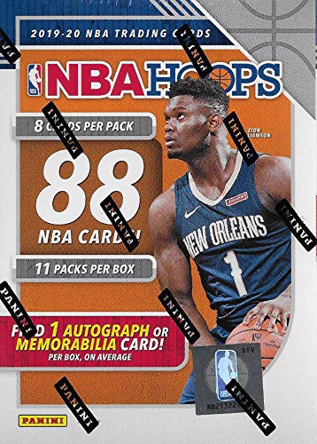 2019-2020 NBA Hoops Basketball Trading Card Blaster Box - Guaranteed Autograph or Memorabilia Card per Box (Includes Zion Williamson Rookie Cards) - Perfect for Collectors, Sports Fans & Investment Enthusiasts