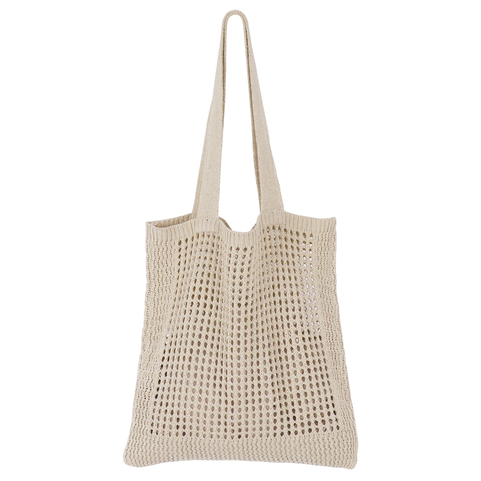 SUOSDEY Crochet Mesh Beach Tote Bag for Women - Lightweight Knit Summer Vacation Boho Bag with Aesthetic Design | Perfect for Beach Trips, Poolside Lounging & Shopping