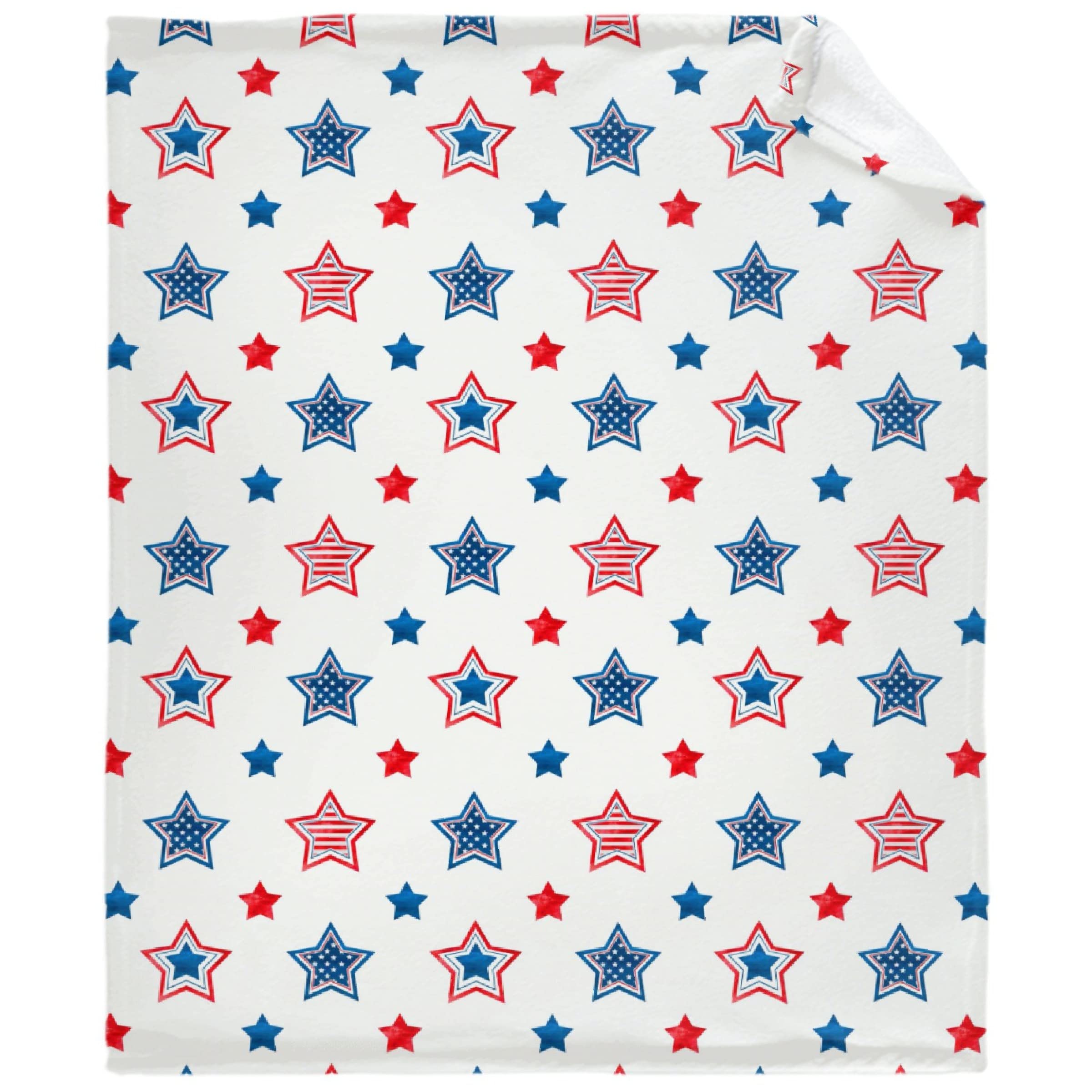 Kutadanti 4th of July Patriotic Throw Blanket - Ultra Soft Cozy Warm Flannel Blanket for Couch, Bed, Sofa - Perfect for Independence Day Decor, Camping, Travel & Gifts (60