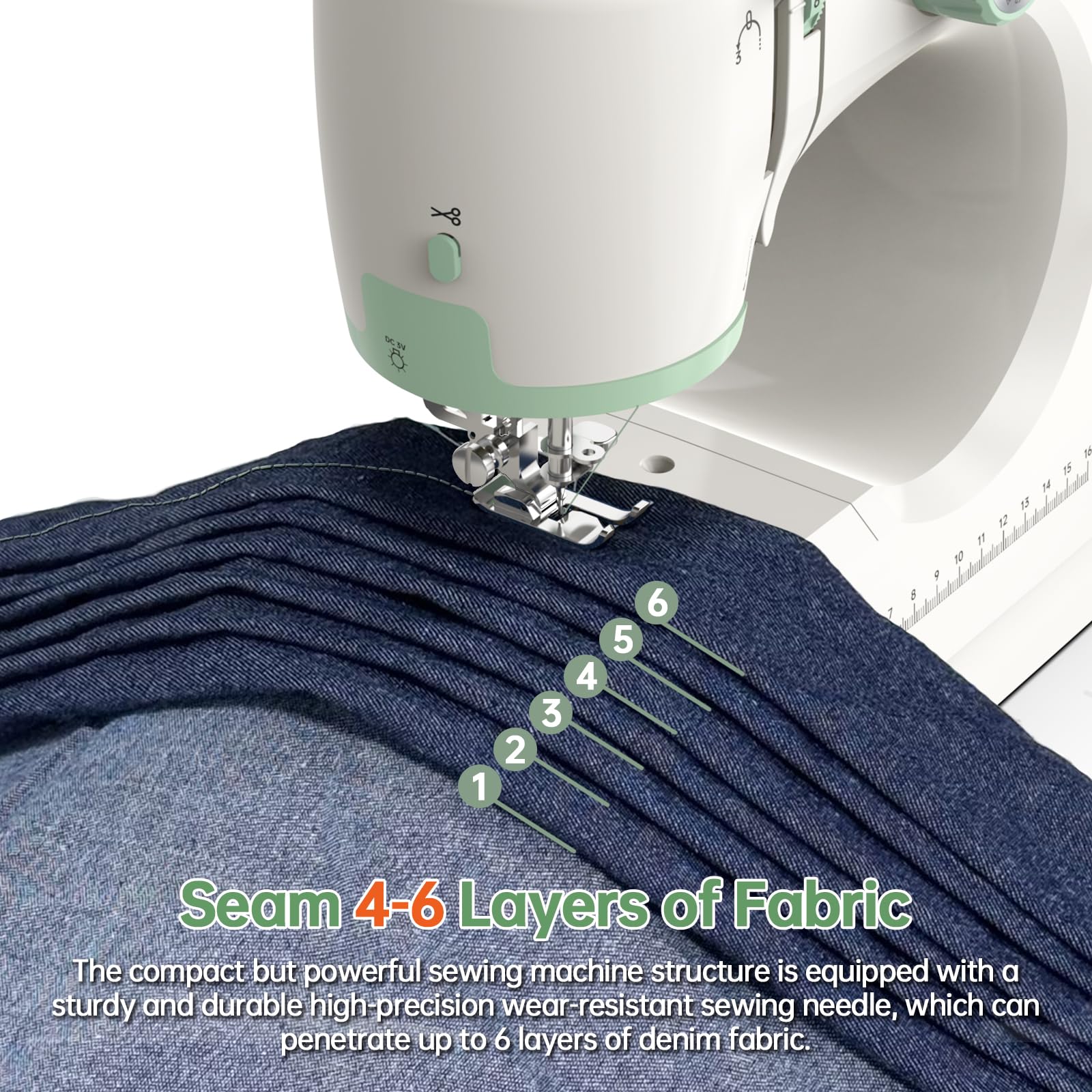StitchMaster Pro Sewing Machine for Beginners & Adults - Twin Needle & Double Thread, 16 Built-in Stitches for Ballet & Home Use | Perfect for Costume Making, DIY Projects & Household Sewing