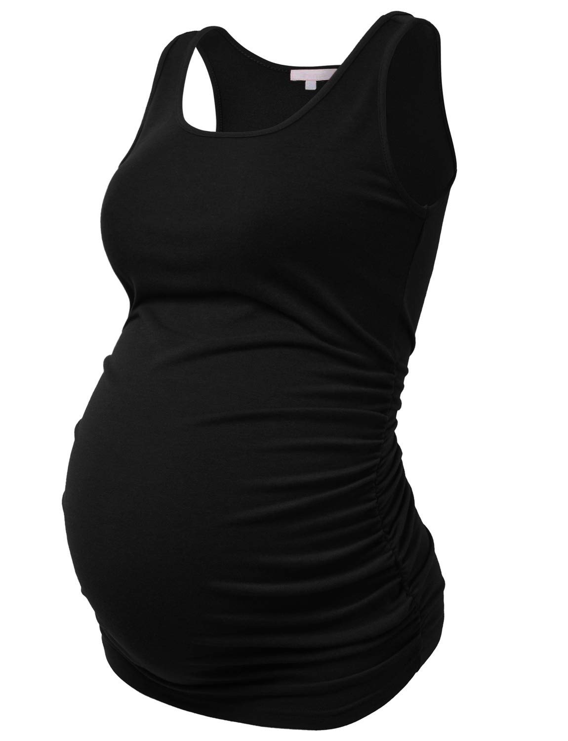 Maternity Tank Tops for Women - Ruched Sleeveless Pregnancy Shirts & Nursing Tops | Comfortable Maternity Clothes for Summer, Casual Wear & Breastfeeding