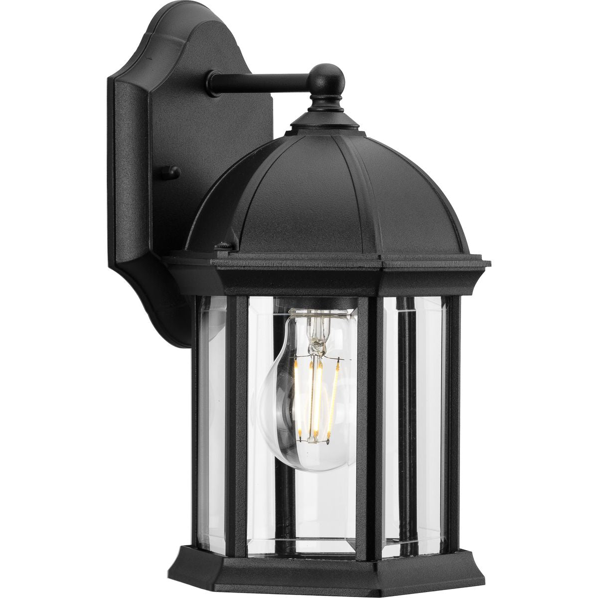 Dillard Collection One Light Clear Glass Outdoor Wall Lantern P560321 - Weatherproof Exterior Sconce for Porch, Patio, Garden & Entryway Lighting