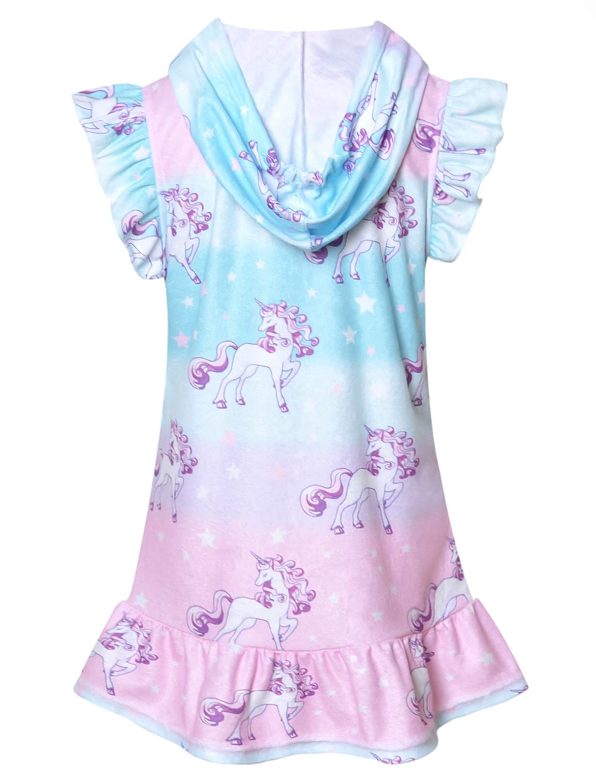 Perfashion Girls Terry Swim Cover Up - Hooded Zip-Up Beachwear for Kids | Perfect for Pool, Beach & Summer Outings