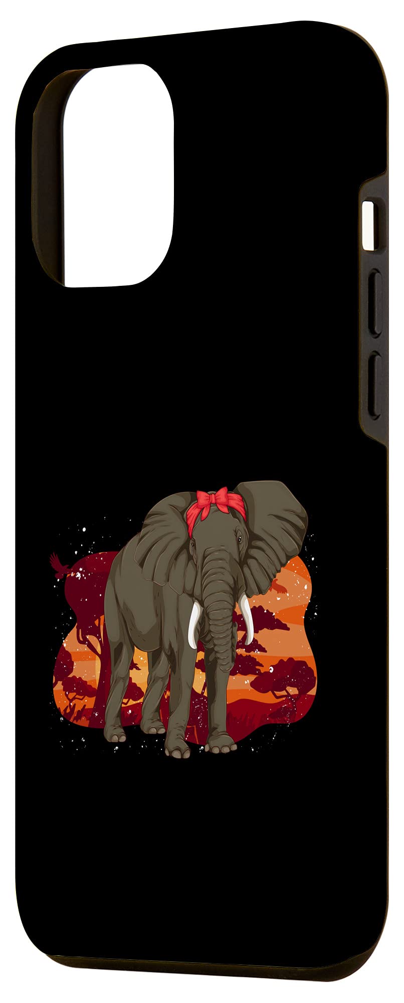 iPhone 12 Pro Max Case - Sunset Africa Safari Animal Print with Elephant Design | Premium Protective Phone Cover for Animal Lovers | Perfect for Travel, Outdoor Adventures & Wildlife Enthusiasts