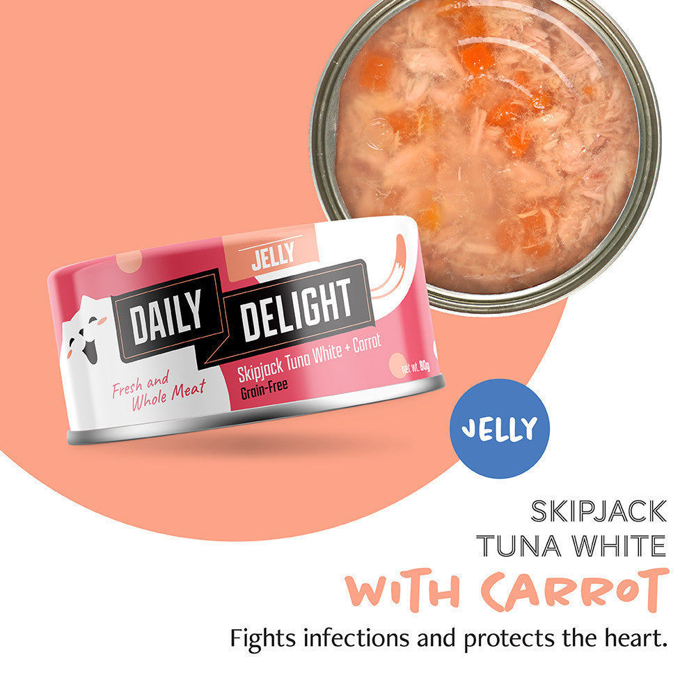 Premium Grain-Free Jelly Wet Cat Food with Carrots, Sweet Corn, Sasami & Cheese - 80g Easy Digestible Healthy Meal for Adult & Senior Cats - Perfect for Picky Eaters & Daily Nutrition Boost