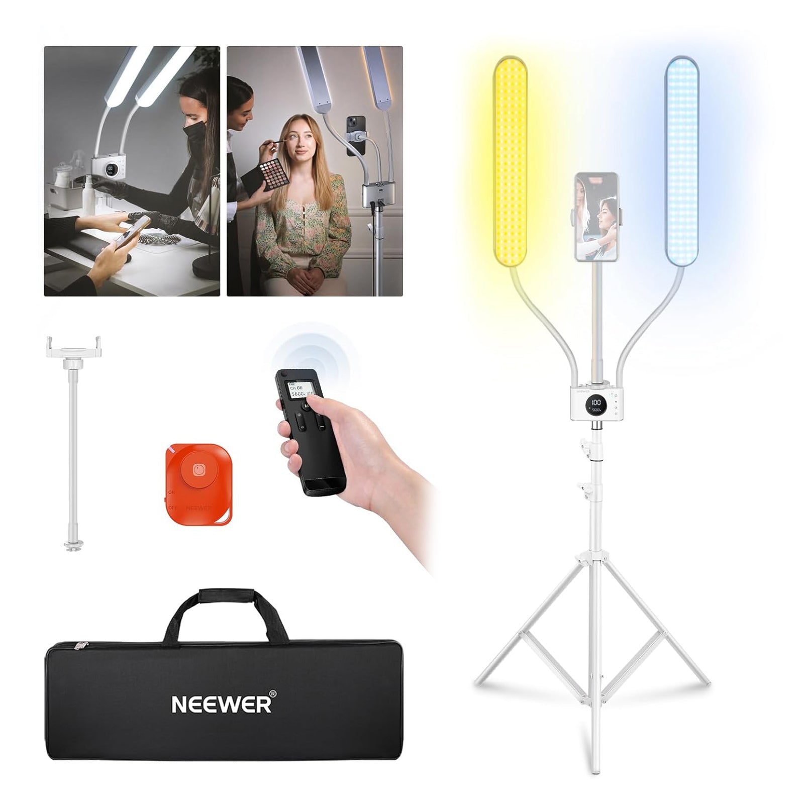 NEEWER BH40B Professional Esthetician Light Kit for Skin Care, Facial Treatments & Beauty Salon Use