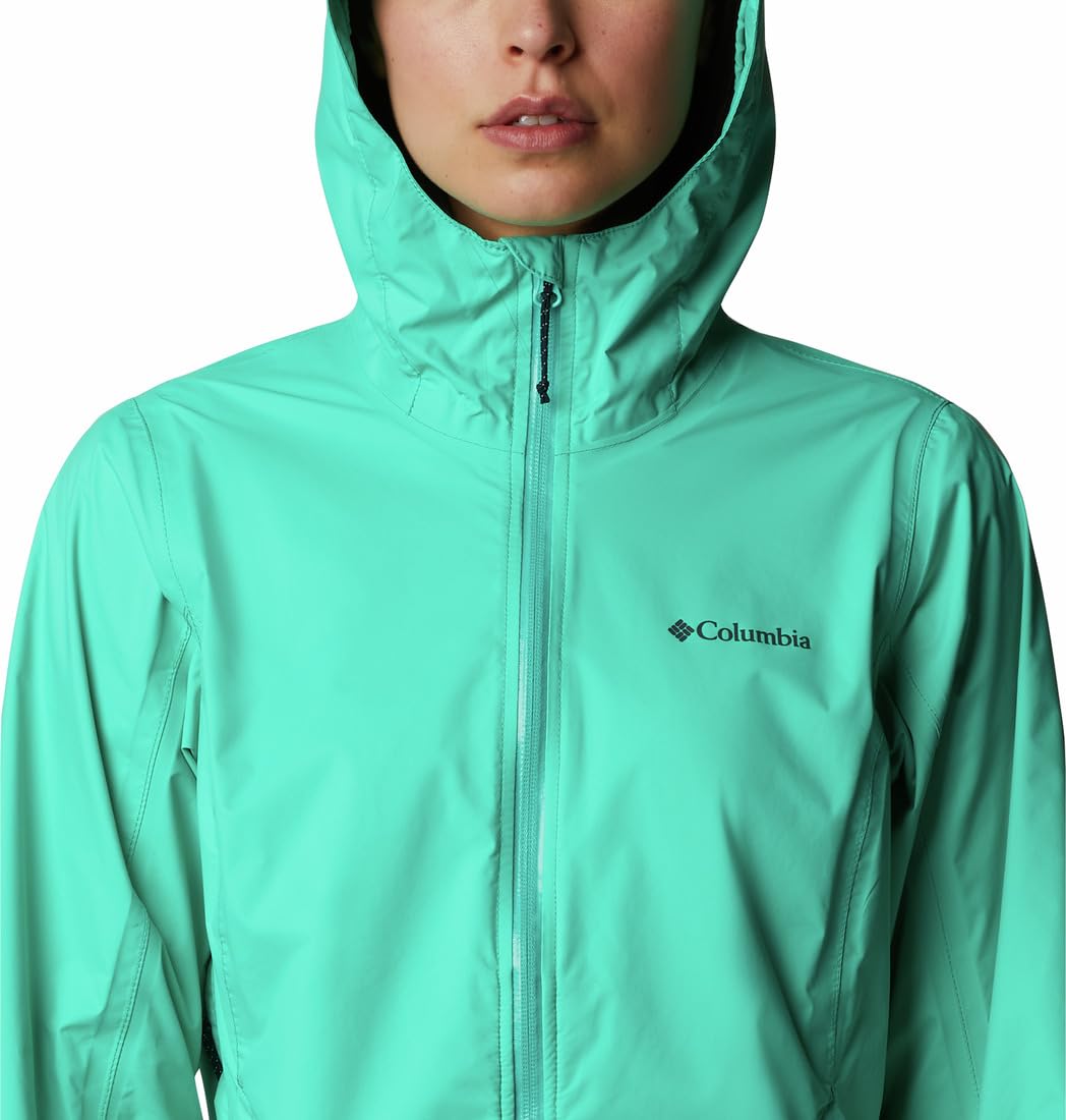 Columbia Women's EvaPOURation Jacket - Lightweight Waterproof Raincoat for Hiking & Outdoor Activities | Windproof Travel Jacket with Breathable Technology