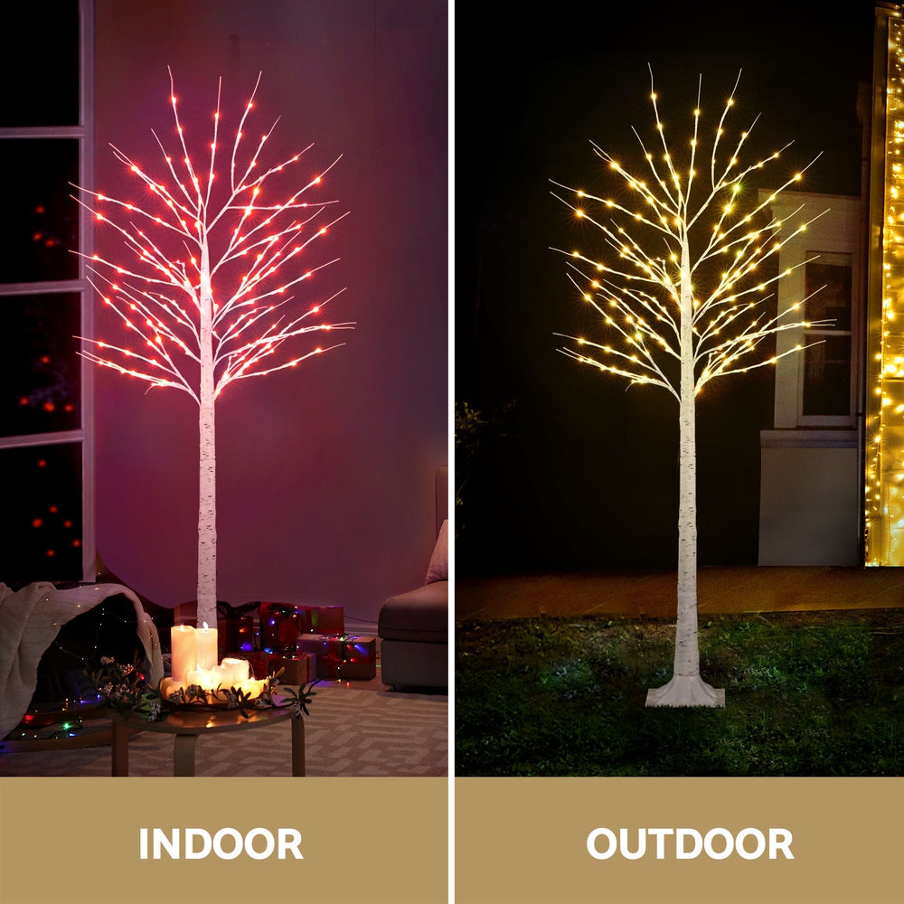1.7M Pre-Lit Christmas Tree with 120 RGB LED Lights - Jingle Jollys Holiday Decor for Home, Office & Party