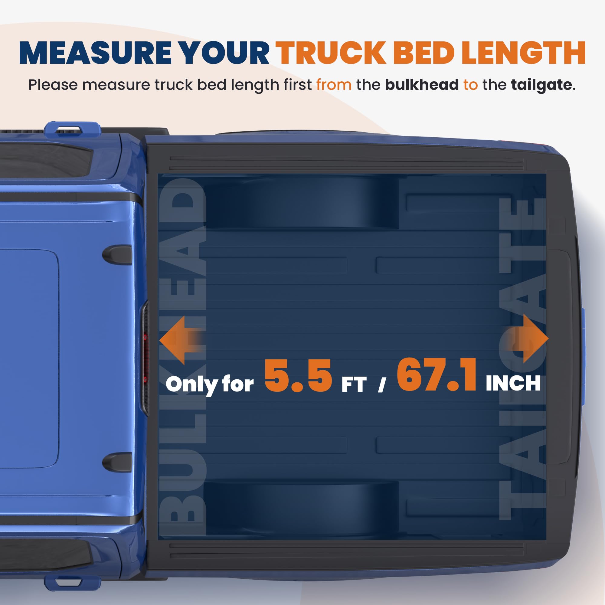 2025 Ford F150 F-150 5.5FT Quad 4-Flip Soft Tonneau Cover | Waterproof Truck Bed Cover for 2015-2024 Models | Perfect for Camping, Hauling & Outdoor Adventures