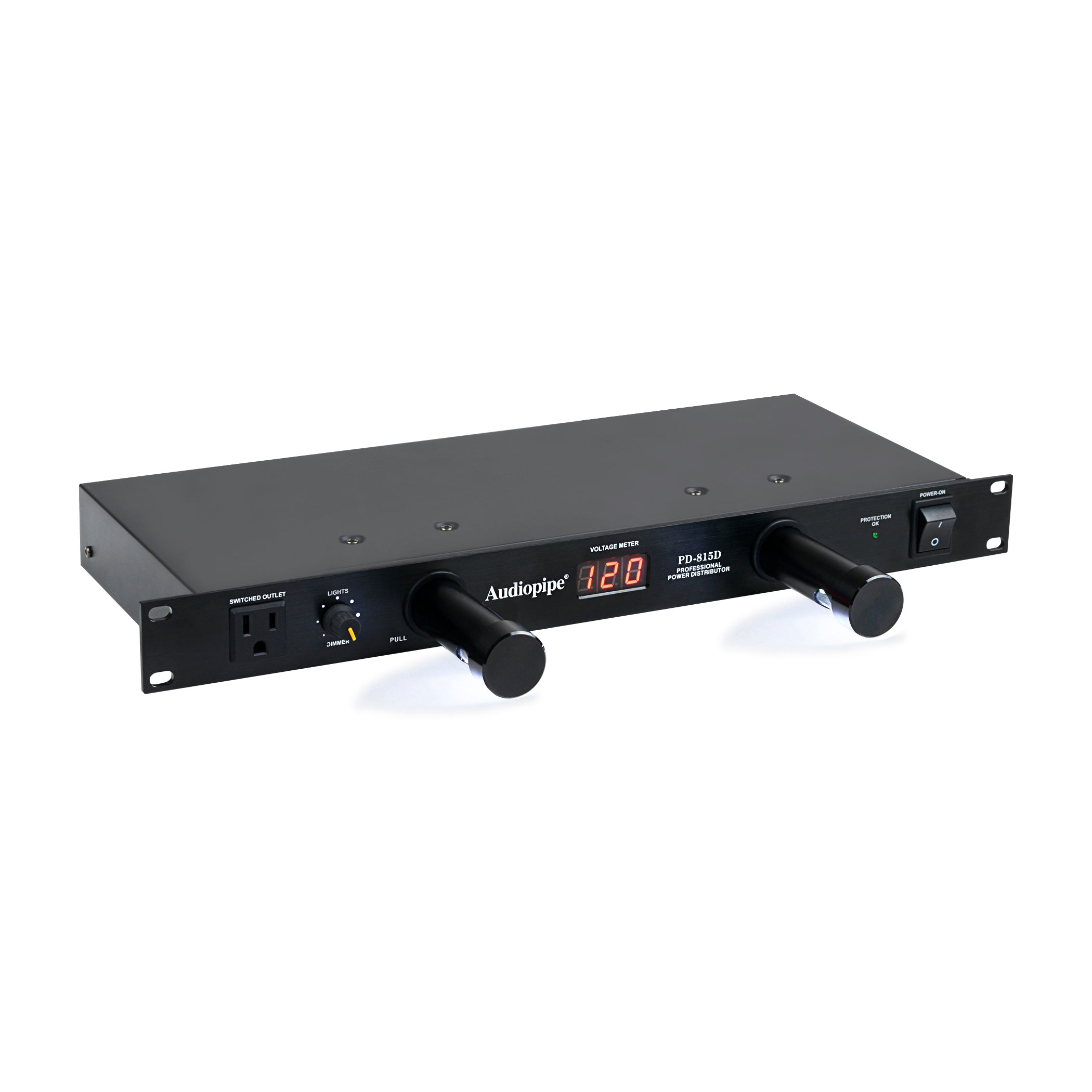 8 Outlet Professional Power Distributor PD 815D - Heavy Duty Surge Protector with 15ft Cord for Home Theater, Office & Studio Equipment