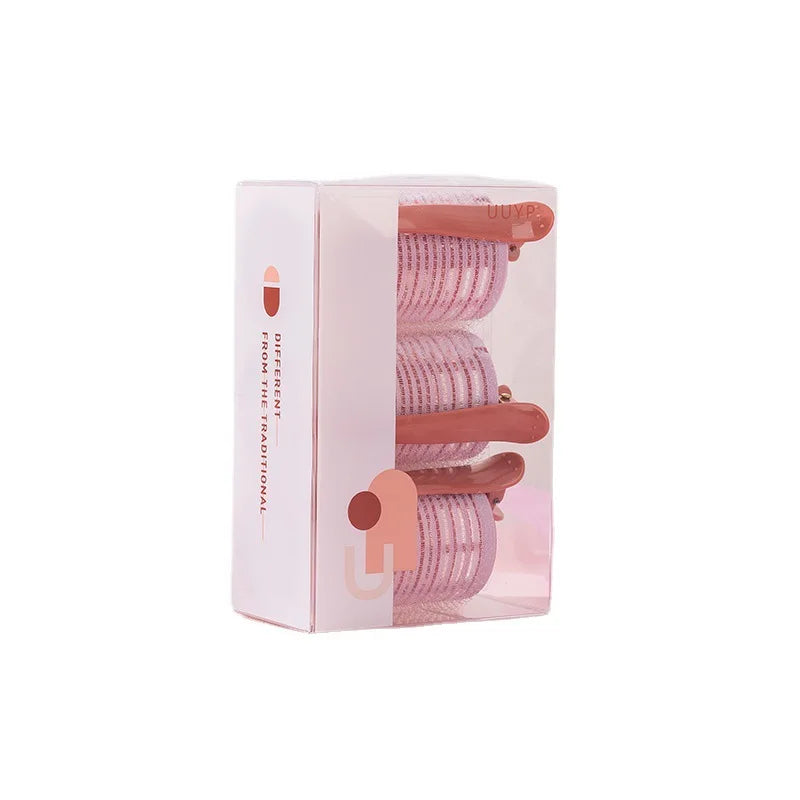 Self Grip Hair Rollers for Heatless Curls - 3 Pack Set for Overnight Styling & Natural Waves - Perfect for Home, Salon & Travel Use