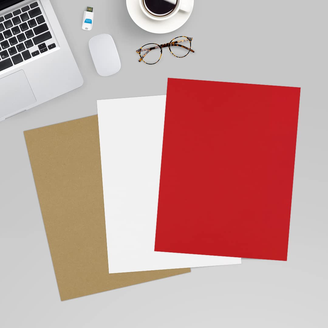 Premium Ruby Red Cardstock Paper 8.5