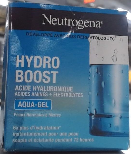 Neutrogena Hydro Boost Hyaluronic Acid Water Gel Moisturizer for Dry Skin - Oil-Free, Non-Comedogenic Face Lotion, 1.7 fl oz - Hydrates & Plumps Skin for Daily Use, Day & Night Skincare Routine