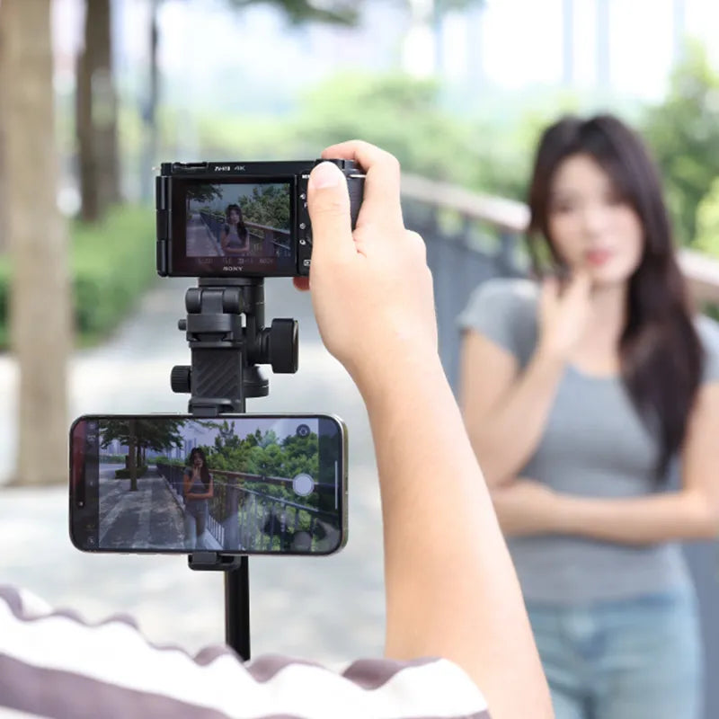 Ulanzi MT-78 Quick Release Tripod with Cold Shoe Mount - Lightweight Aluminum Travel Tripod for DSLR Camera, Smartphone & GoPro - Perfect for Vlogging, Photography & Outdoor Adventures