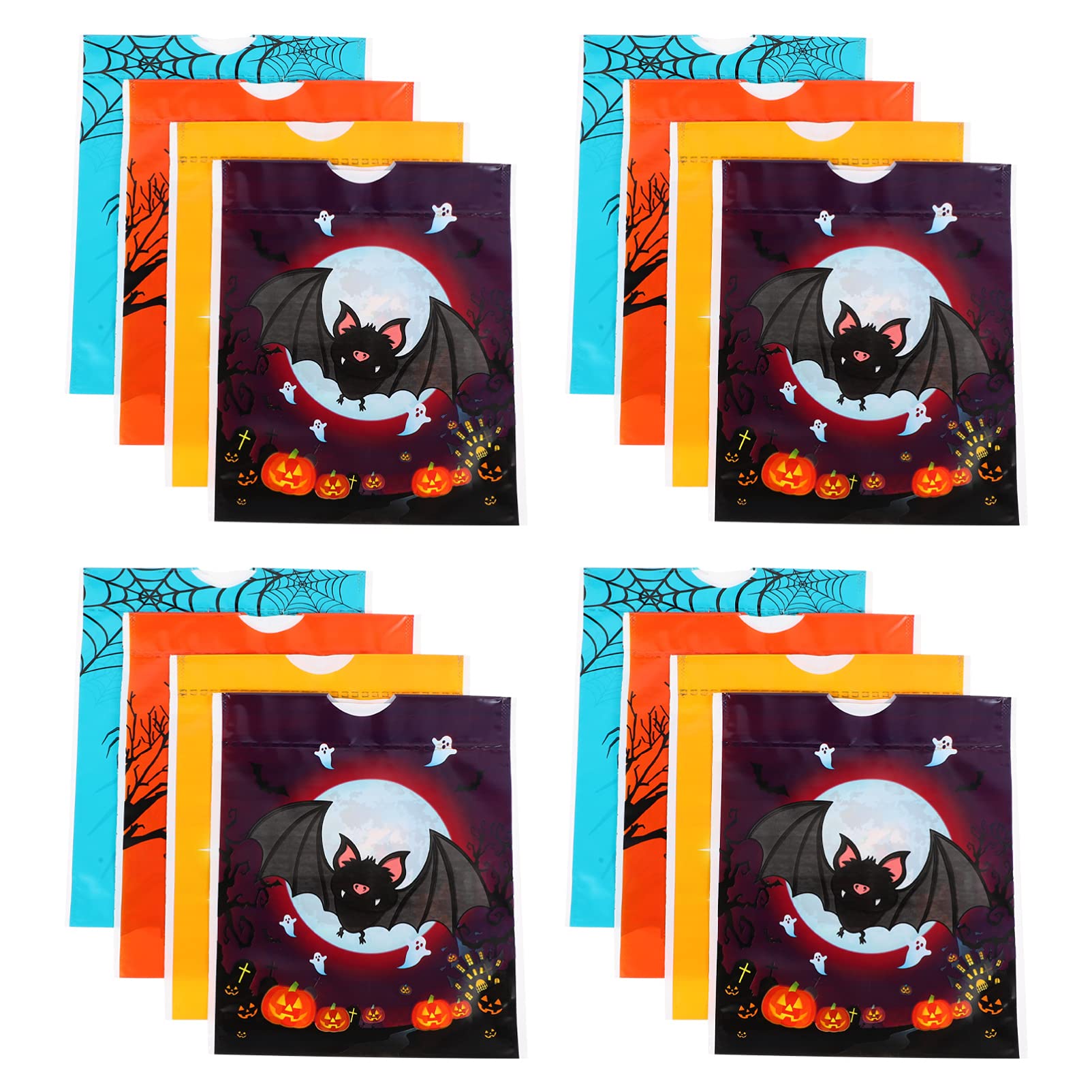 HEMOTON 50 Pack Halloween Drawstring Gift Bags - Reusable Candy Treat Bags for Halloween Party Favors, Cookie Storage & Holiday Goodies | Perfect for Trick-or-Treat, Classroom Rewards & Party Decorations