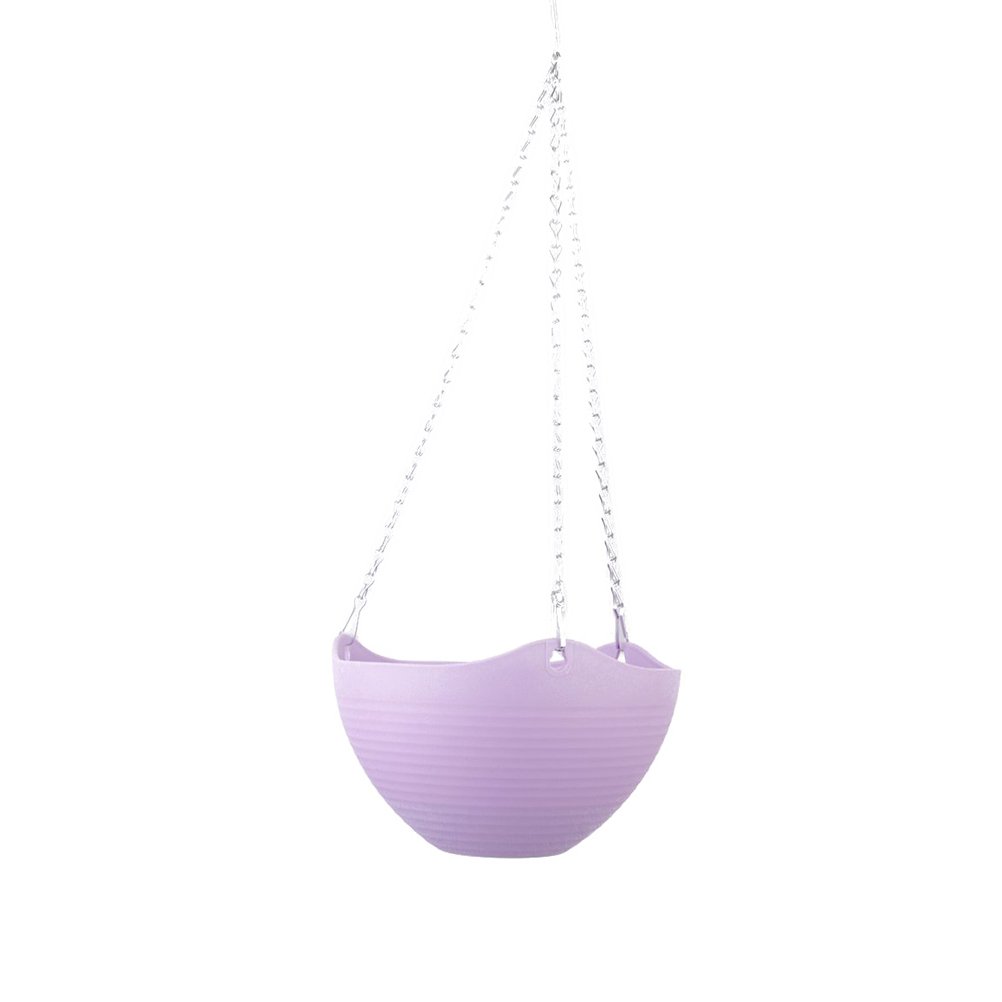 **Yardwe Thickened Purple Hanging Planters – Indoor/Outdoor Flower Pots with Stand for Balcony, Garden & Home Decor – Perfect for Succulents, Herbs & Small Plants**