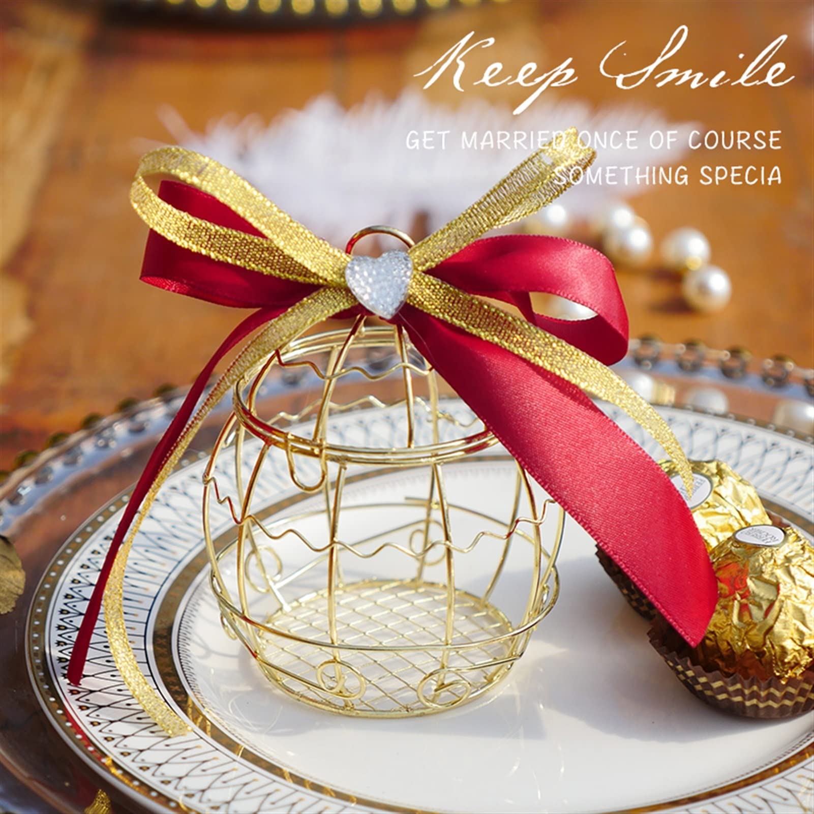 Vintage Mini Metal Gold Bird Cage Candy Box - 30PCS Retro Party Favor Gift Set for Baby Shower, Birthday, Wedding Guest Souvenirs | Elegant Candy Holder for Special Events & Home Decor