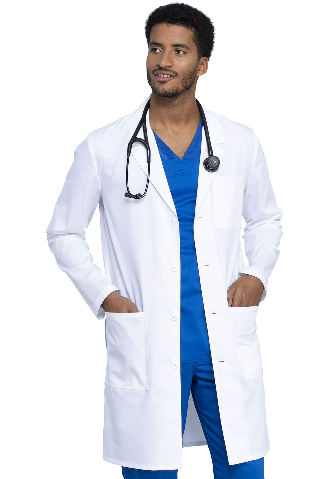 Cherokee Men's Scrubs Lab Coat - Professional Medical Workwear with Revolution Tech Fabric, 40